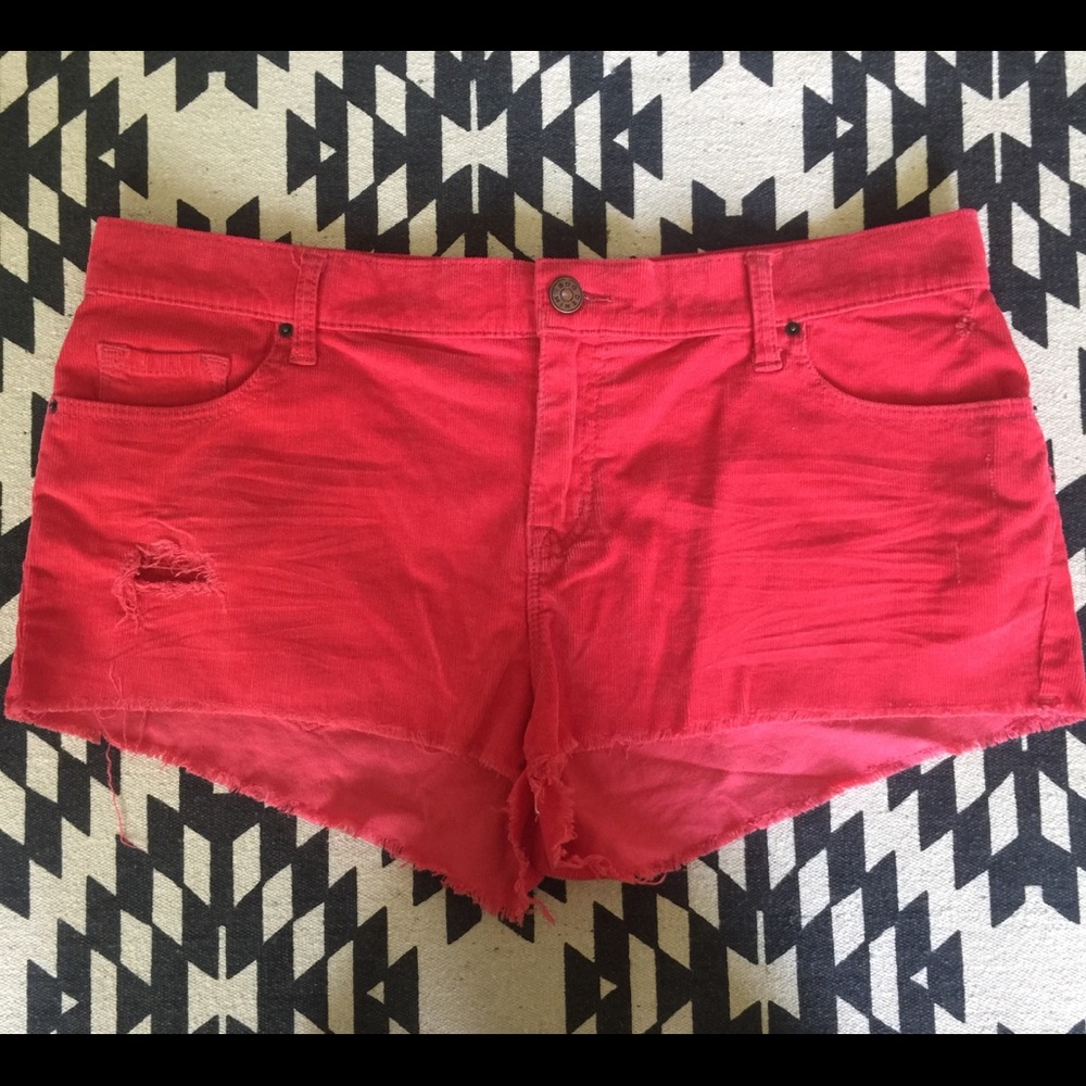 BDG Distressed Corduroy Cutoff Shorts